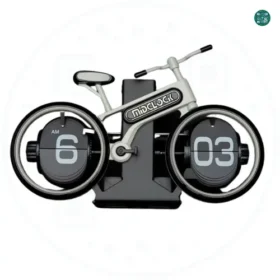 MidClock HY-F117 Unique Bicycle Vintage Flip Desk Clock