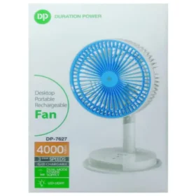 Dp 7627 (rechargeable Portable Usb Fan With Led Light) 4000mah