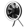 JISULIFE FA17 Outdoor LED Ceiling Fan with mini Tripod Stand - Black
